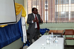 Dean Perkins Muredzi addressing students during the ARIPO two-day training workshop on Intellectual Property