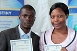 Tafadzwa Gijima and Tatenda Nengiwa, winners of the Pre-National Competition.