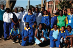 Deputy Registrar L. Kusema (far left) and part of the HIT Team posing for a photograph